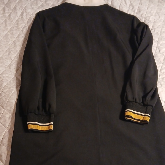 Zara Black and Yellow Colorblock Dress - Picture 2 of 2